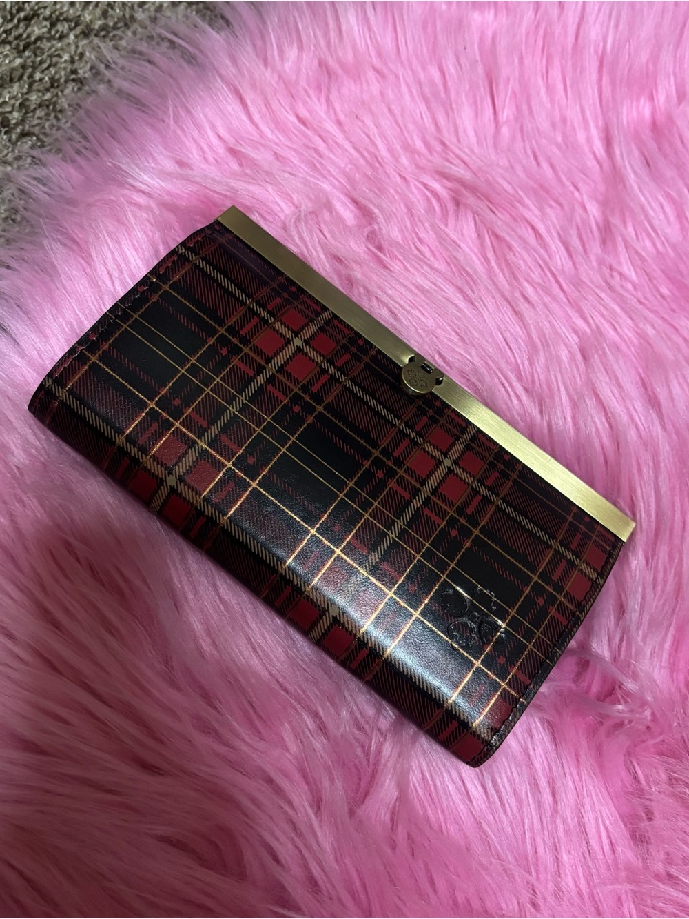 Patricia Nash Tartan Plaid Leather Frame Continental Wallet P329219 NWOT